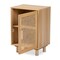 Baxton Studio Maclean Mid-Century Rattan and Natural Brown Finished Wood 1-Door Nightstand 199-12315-ZORO - alternate 10